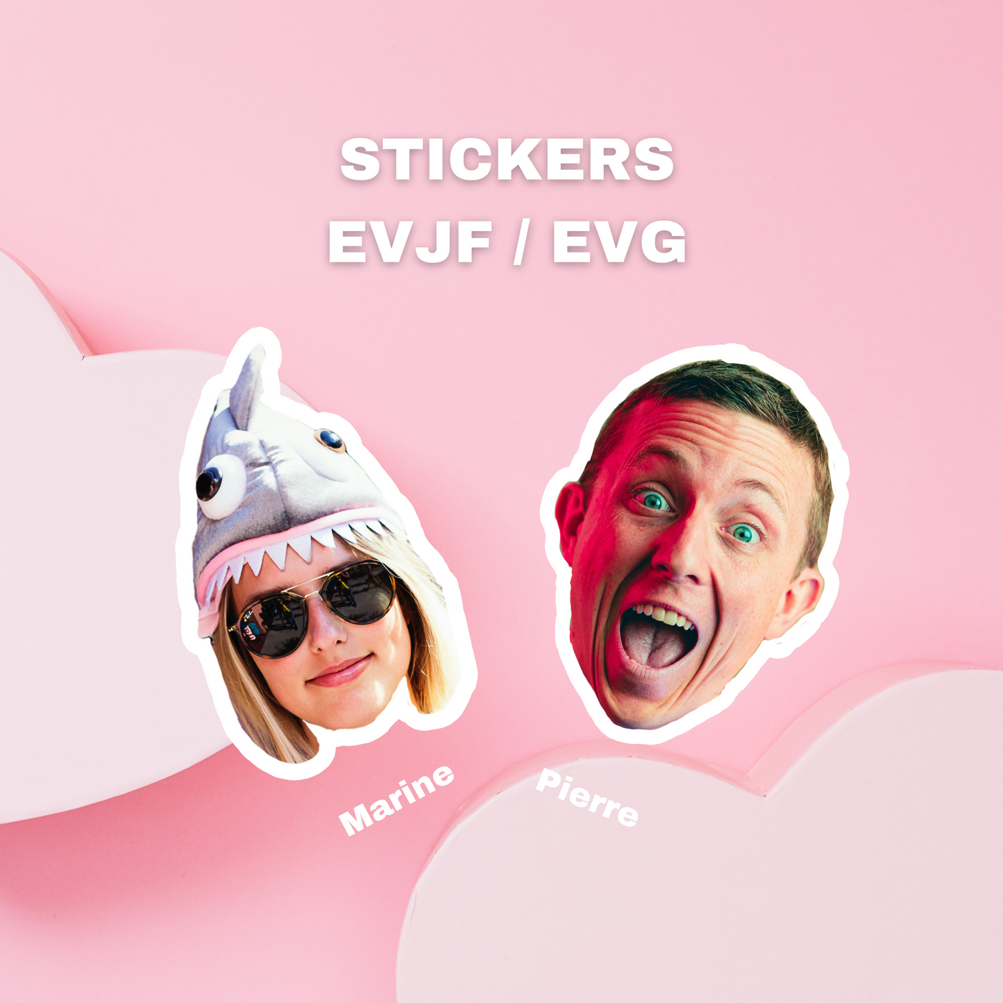 Bachelor/Bachelorette Party - Custom Face Stickers of the Future Bride/Groom